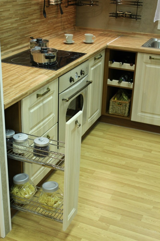 Белый кухонный гарнитур-Кухня МДФ в ПВХ «Модель 128»-фото7