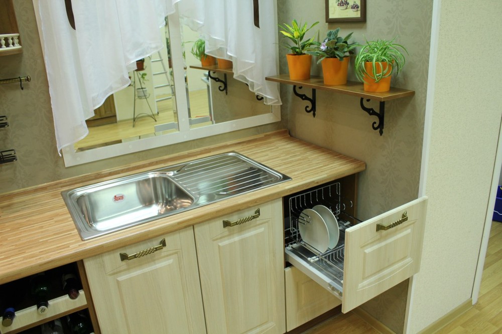 Белый кухонный гарнитур-Кухня МДФ в ПВХ «Модель 128»-фото9