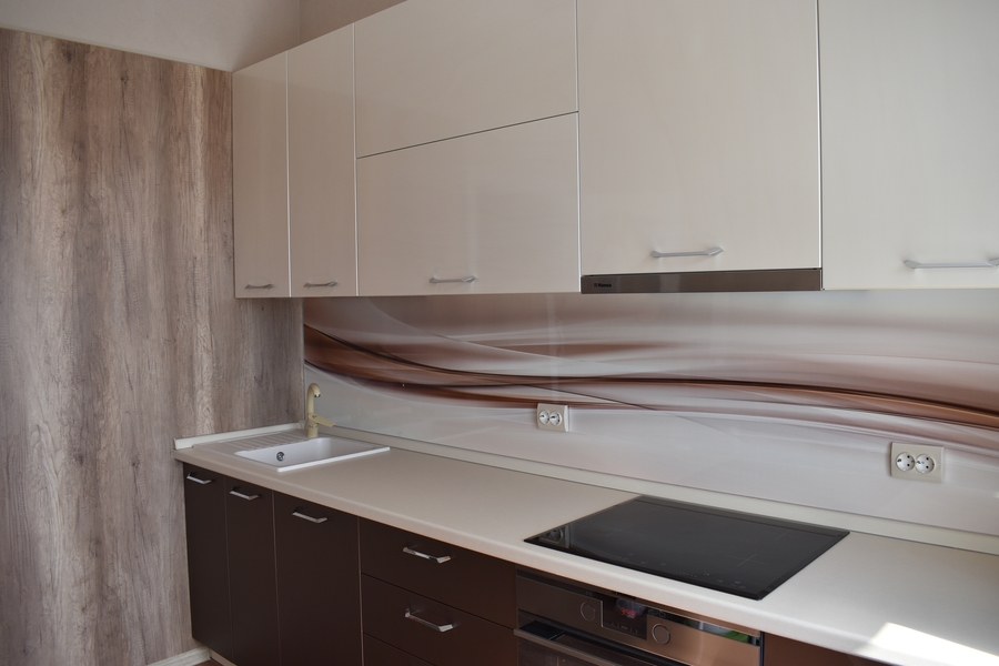 Белый кухонный гарнитур-Кухня МДФ в ПВХ «Модель 504»-фото3