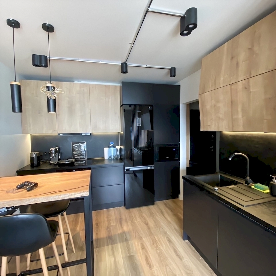 Встроенная кухня-Кухня МДФ в эмали «Модель 589»-фото2