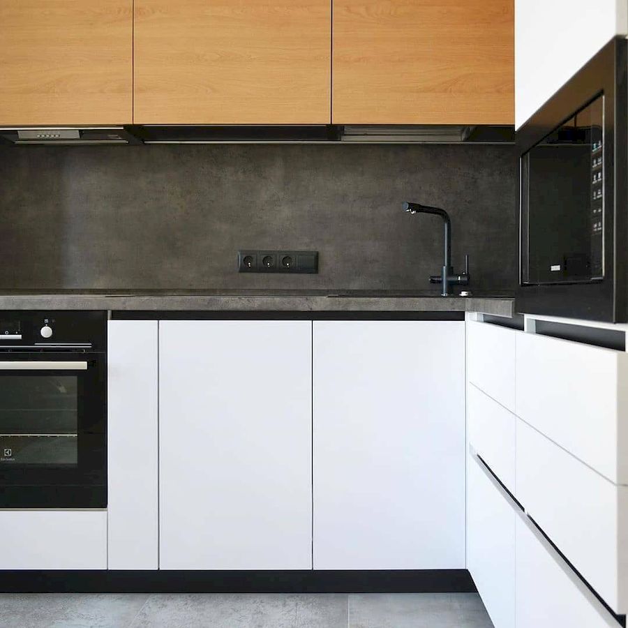 Белый кухонный гарнитур-Кухня МДФ в эмали «Модель 645»-фото4