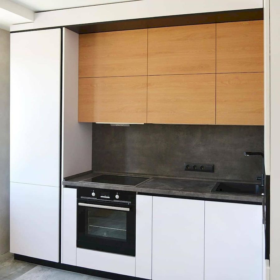 Белый кухонный гарнитур-Кухня МДФ в эмали «Модель 645»-фото3
