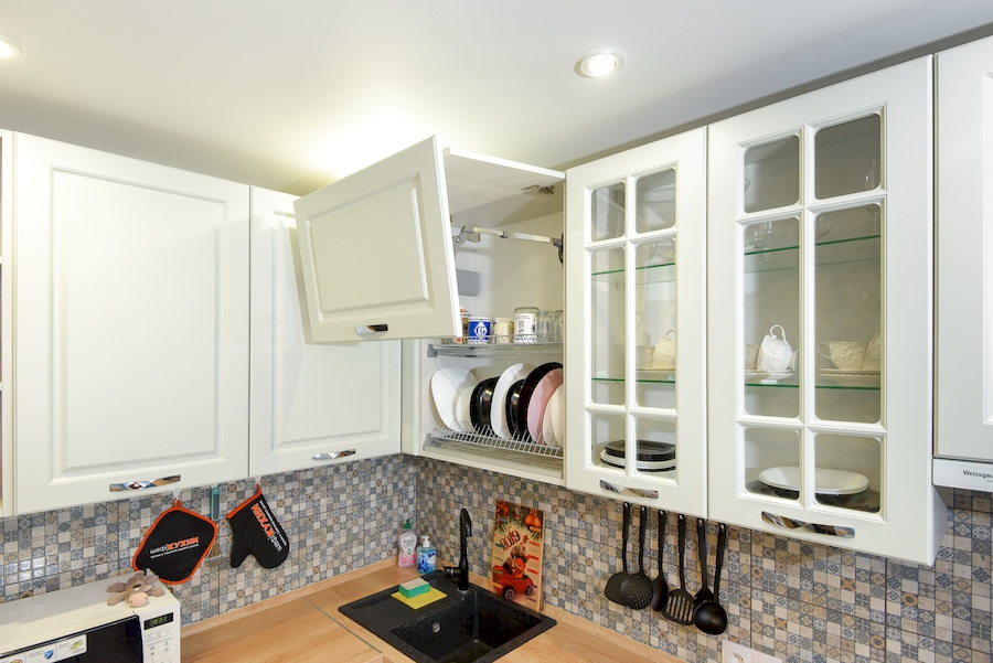 Белый кухонный гарнитур-Кухня неоклассика «Модель 734»-фото6