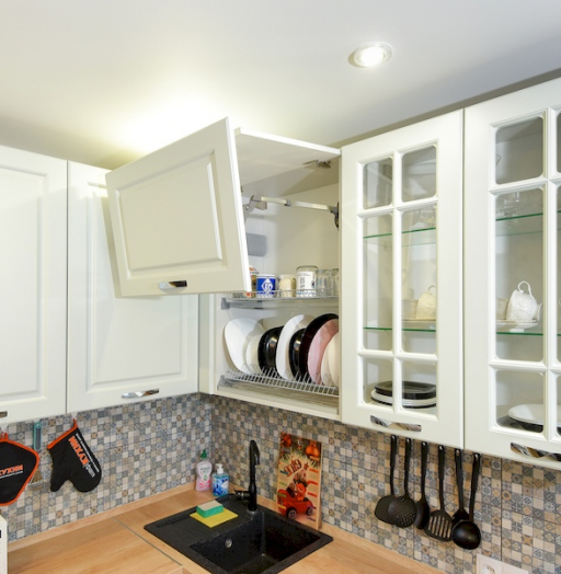 Белый кухонный гарнитур-Кухня неоклассика «Модель 734»-фото7