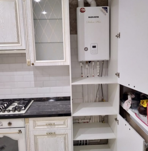Белый кухонный гарнитур-Кухня из шпона «Модель 581»-фото10